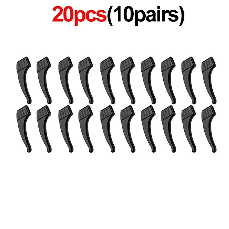 2/40PCS Silicone Ear Hooks for Glasses | Anti-Slip Eyewear Grip, Temple Sleeve & Sunglasses Holder Accessories