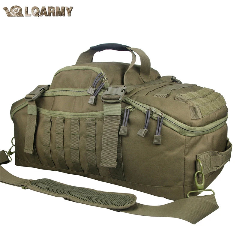 LQARMY Tactical Military Backpack – 30L/45L/80L 3-in-1 Gym, Camping, Travel Bag