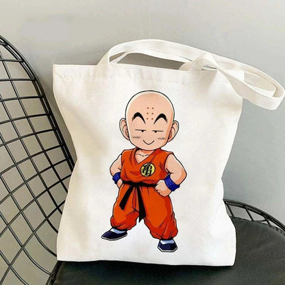 Dragon Ball Anime Canvas Tote Bag – Large-Capacity Eco Shoulder Bag for Women & Students