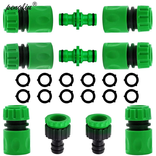 Garden Watering Hose Quick Connector Set – 1/2” ABS Double Male Coupling Adapter for Hose Pipe Extension
