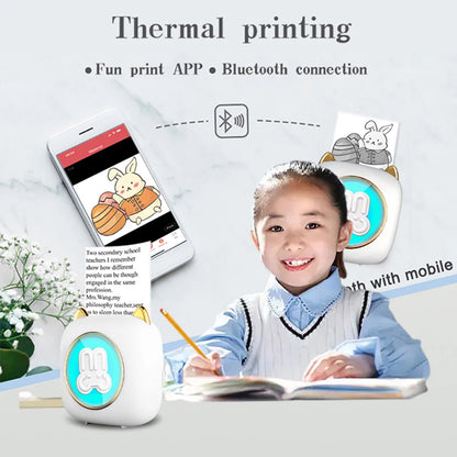 Portable HD Mini Thermal Printer - Universal 57mm Self-Adhesive Paper Label Sticker | Phone Picture & Photo Printing 2024