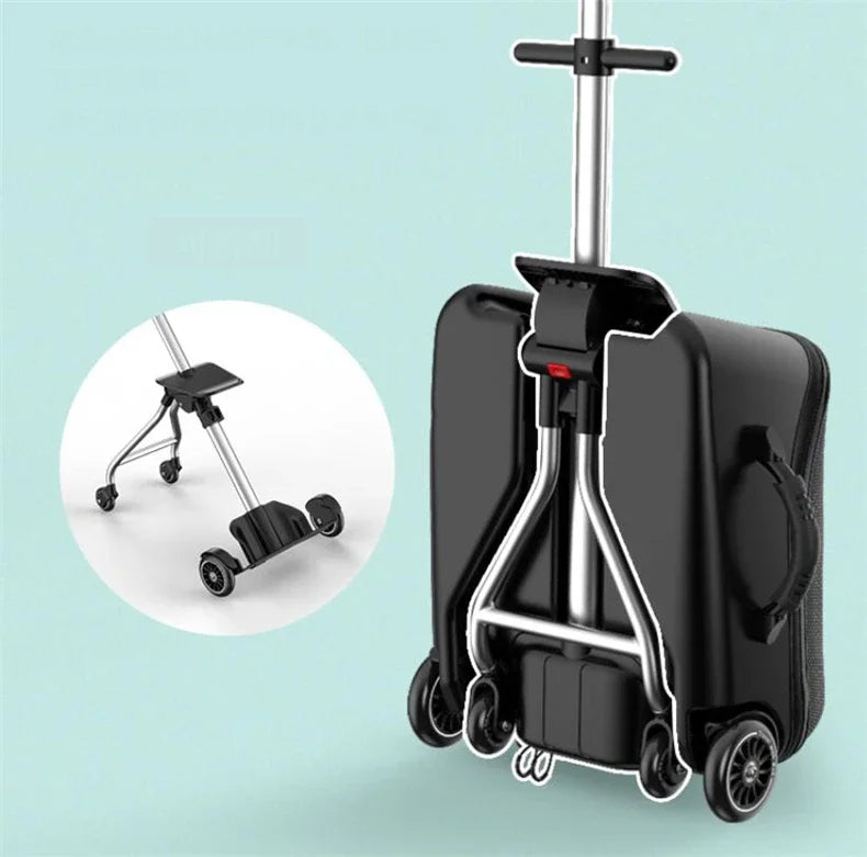 Formsio Kids Scooter Suitcase – Ride-On Rolling Carry-On Luggage Box for Babies, Sit & Go Trolley Travel Bag