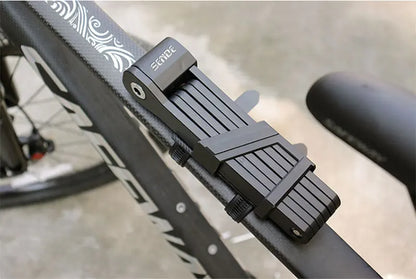 Folding Bicycle Chain Lock – Portable Anti-Theft E-Bike Cable Padlock, Compact Safety Lock for Bikes