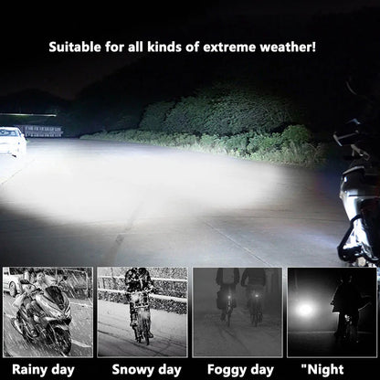 12V/24V Mini Lens LED Headlight – Dual Color Hi/Low Beam Motorcycle & Vehicle Fog Light
