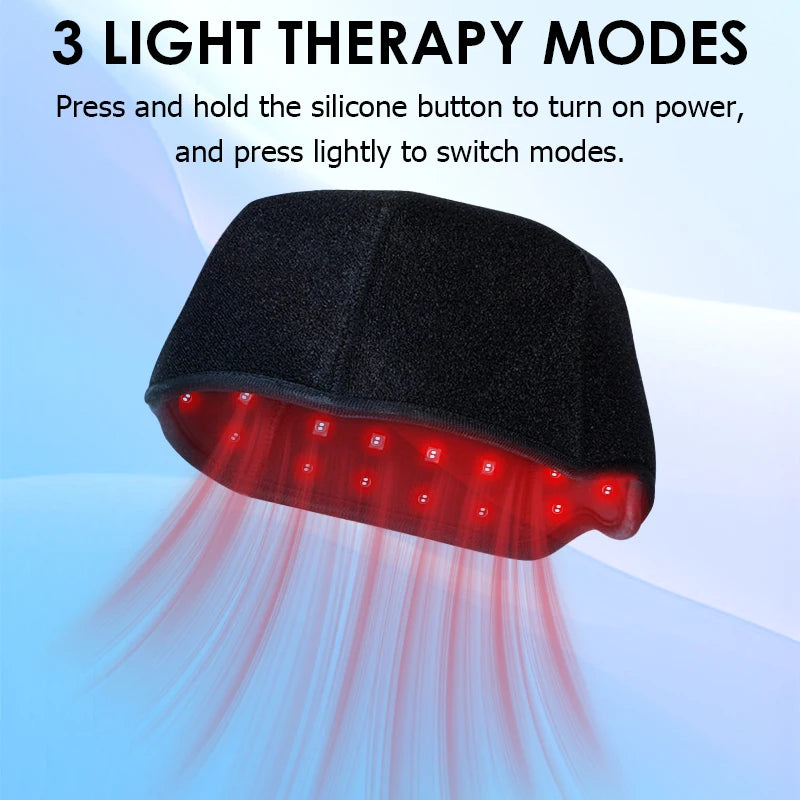 Red Light Therapy Hair Growth Cap – 660nm & 850nm Infrared Device for Hair Loss Treatment with USB Charging