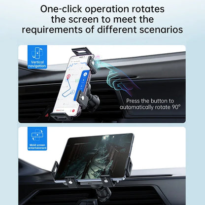 Dual Coil Wireless Car Charger for Samsung Galaxy Z Fold 3/2, Flip 4/3 and iPhone – Fast Charging Vent Mount Holder