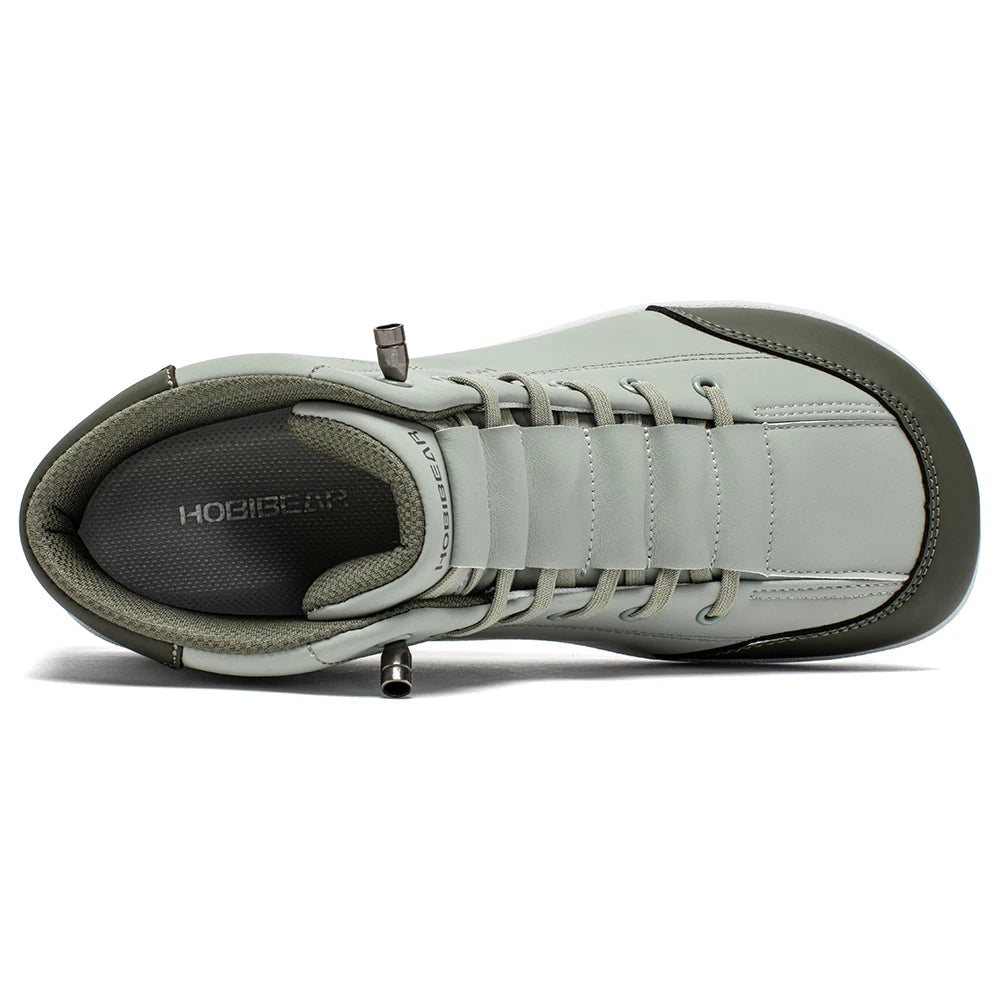 HOBIBEAR Mid-Top Barefoot Shoes — Men & Women Wide Toe Ankle Boots, Outdoor Non-Slip Artificial Leather Footwear