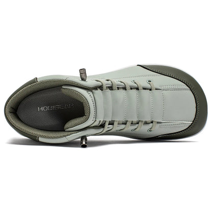 HOBIBEAR Mid-Top Barefoot Shoes — Men & Women Wide Toe Ankle Boots, Outdoor Non-Slip Artificial Leather Footwear