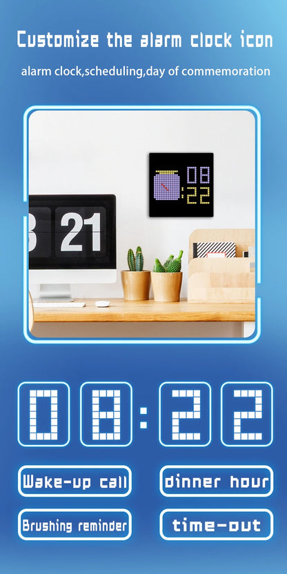 LED Pixel Display Night Light – APP Controlled Programmable Text & Animation DIY Lamp for Home, Bedroom, Game Room & Bar Decor