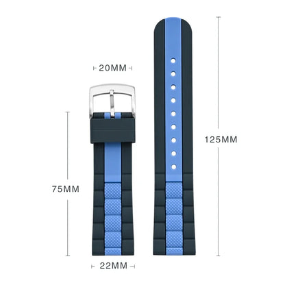 Strap for Swatch X Blancpain Five Oceans – High Tensile Sport Waterproof Silicone Watch Band, 22mm for Men & Women, Fifty Fathoms