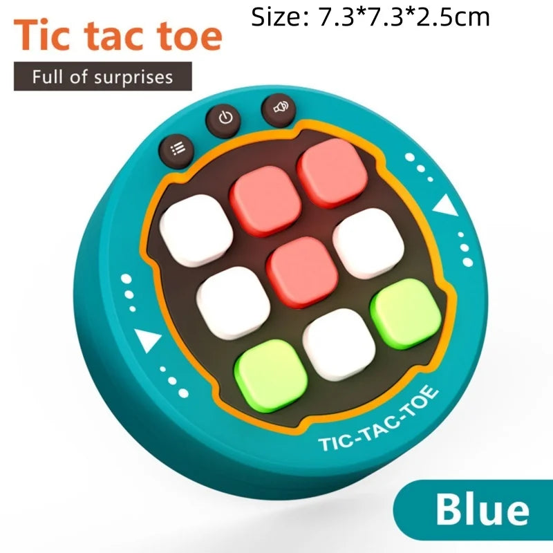 Multifunctional Electronic Tic-Tac-Toe Board – Portable Montessori Puzzle & Chess Game for Kids & Adults