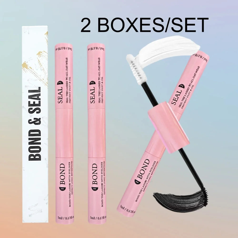 Lash Bond and Seal Kit – 10ml Strong Hold Individual Lash Glue, 5ml Remover, and Tweezers for Extensions