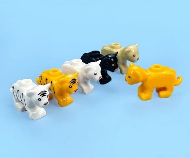 MOC Animal Scene Building Blocks – Zoo & Wildlife DIY Toy Bricks with Ducks, Cats, Dogs, Penguins, Eagles, Wolves, Bears, Deer, Sharks, Snakes, Mice, Sheep (K055)