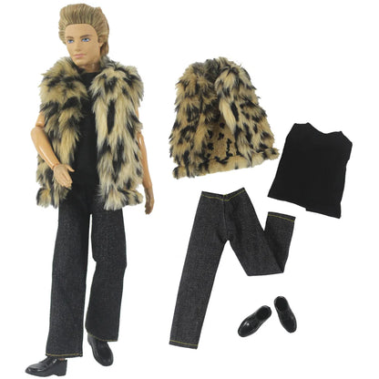 1 Set 12" Ken Doll Clothes — Leather Outfit with Multiple Styles to Choose From