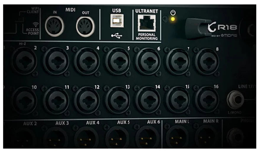 Air 1:1 XR12/XR16/XR18 Rack Mount Digital Mixer – Professional WiFi DSP Audio Mixer for DJ & Studio, USB Recorder Built-in