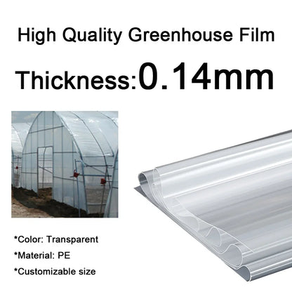 0.08mm-0.14mm Greenhouse Film – Transparent, Waterproof, Heat Preservation, Anti-Aging Planting & Gardening Film