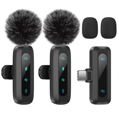 Professional Wireless Lavalier Microphone – Universal Mobile & Computer Mic for Vlogs, Interviews & Conferences