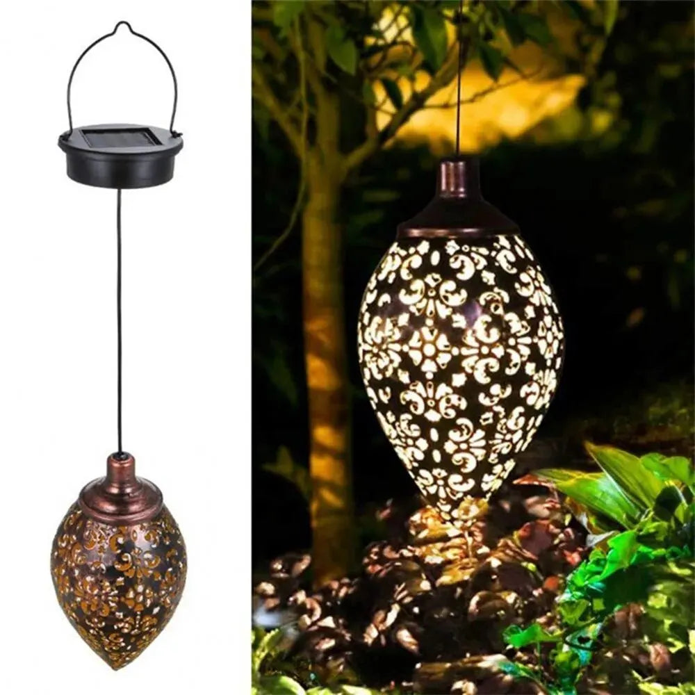 Outdoor Water Drop Solar Projection Light - Waterproof, Hollowed-Out Design for Garden, Patio, Stairs, Fence, and Balcony Lighting
