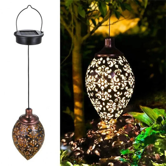 Outdoor Water Drop Solar Projection Light - Waterproof, Hollowed-Out Design for Garden, Patio, Stairs, Fence, and Balcony Lighting