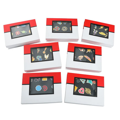 Pokémon Gym Badges Collection Box Set – Pins & Brooches from Kanto, Johto, Hoenn, Sinnoh, Unova, Kalos & Orange Islands Regions