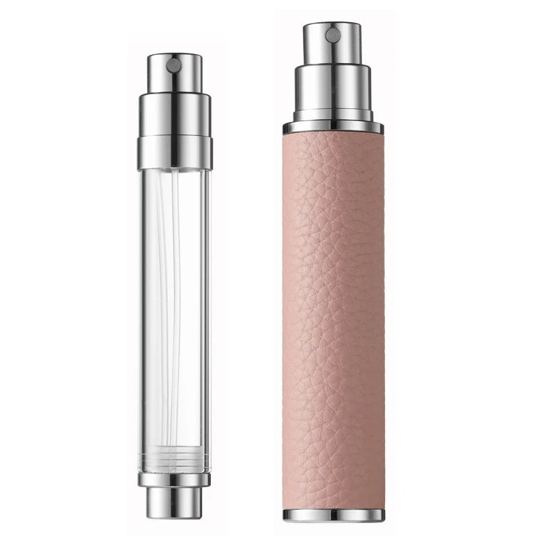 10ML Refillable Leather Perfume Bottle – Glass Atomizer with Ultra-Fine Mist for Travel