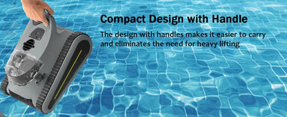 (2025 New) Seauto Crab Pro Cordless Robotic Pool Cleaner – Vacuum for Inground Pools up to 2000 Sq.ft, Wall & Waterline Cleaning