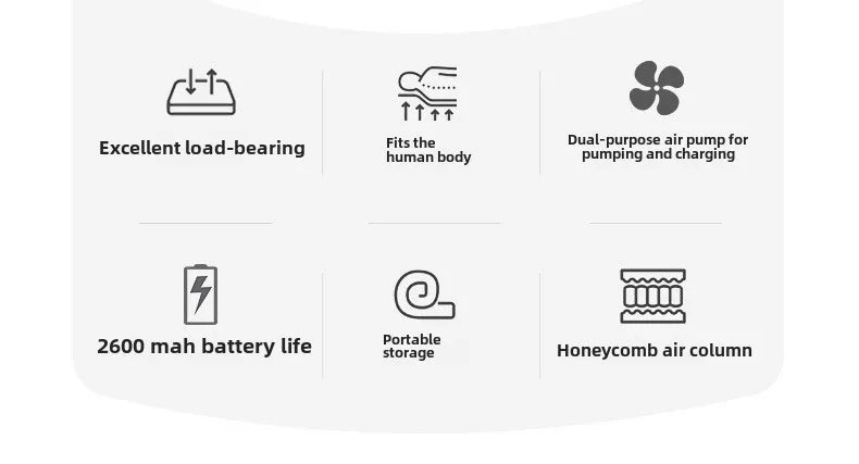 MOUNTAINHIKER 2025 Inflatable Air Mattress - PVC Glamping Camping / interior Bed Mat with Built-In Pump for 1-3 Person