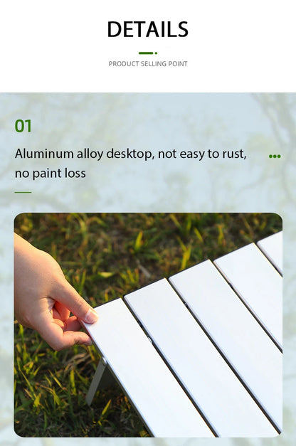 WESTTUNE Mini Camping Table – Ultralight Portable Aluminum Folding Table for Backpacking, Picnic & BBQ