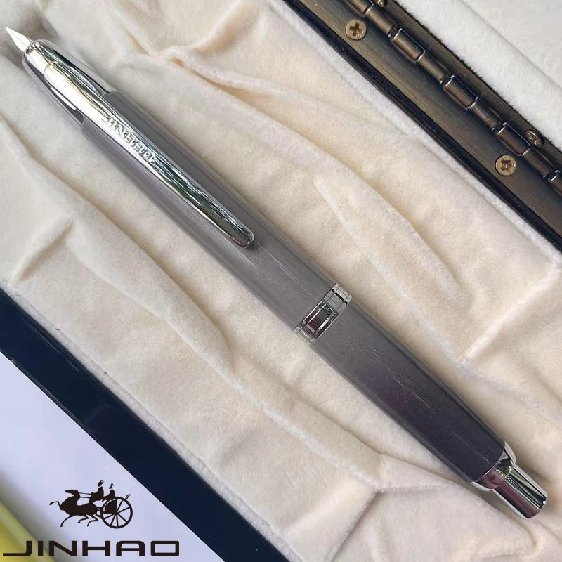 JINHAO Metal Fountain Pen – 10 Brand New Retractable Fine Nibs with Ink Converter