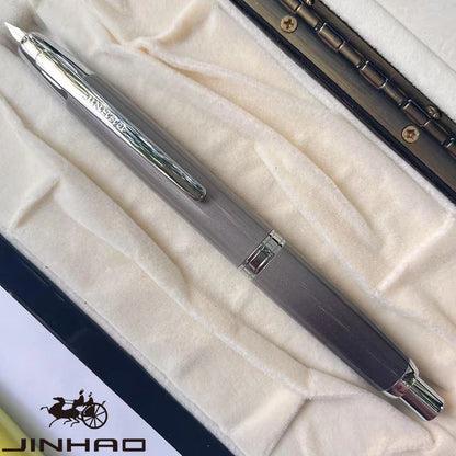 JINHAO Metal Fountain Pen – 10 Brand New Retractable Fine Nibs with Ink Converter