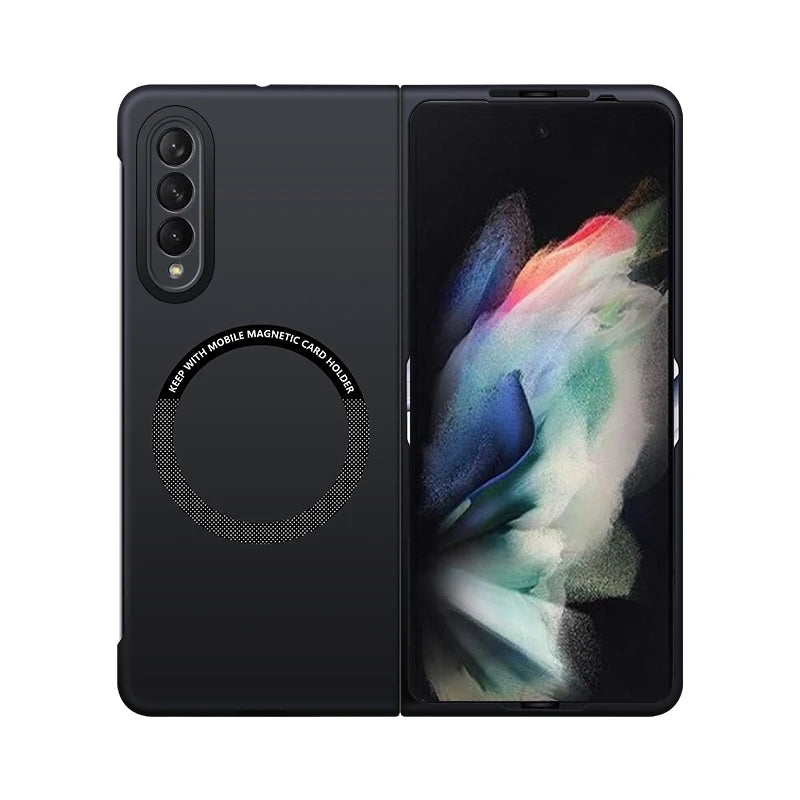 Ultra Thin Skin Feel Case for Samsung Galaxy Z Fold 3/4/5/6/7 – Magnetic Wireless Charging Compatible Fold Cover