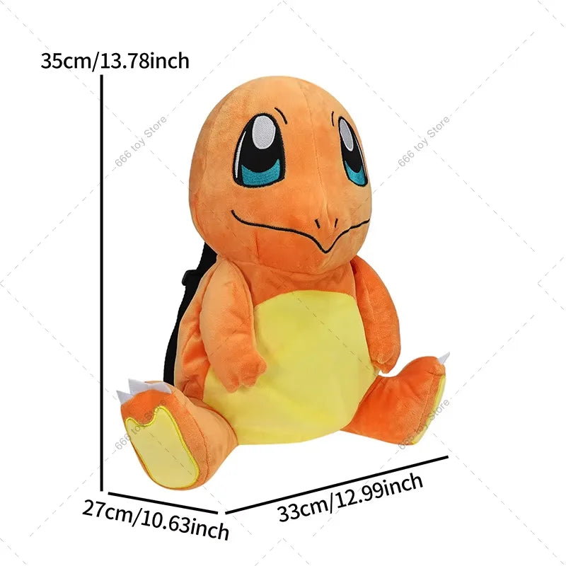 Pokémon Plush Backpack — Mimikyu, Eevee, Mew, Charmander, Gengar, Charizard, Piplup School Bag Gift for Kids & Adults