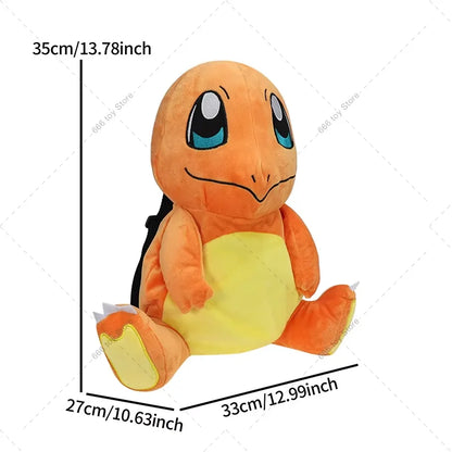 Pokémon Plush Backpack — Mimikyu, Eevee, Mew, Charmander, Gengar, Charizard, Piplup School Bag Gift for Kids & Adults
