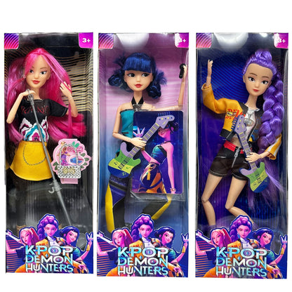 NEW KPop Demon Hunters Action Figure Dolls – Rumi, Mira, Zoey Princess DIY Plastic Toys for Girls