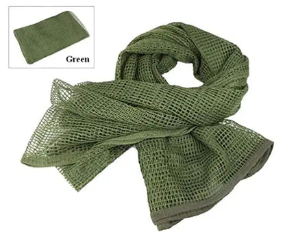 Camouflage Netting Tactical Mesh Scarf - Camo Scarf for Wargames, Hunting, Shooting, and Wild Photography