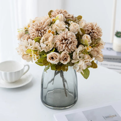 7-Piece Chamomile Faux Flower Arrangement — Flowerpot Ornament & Wedding Accessory