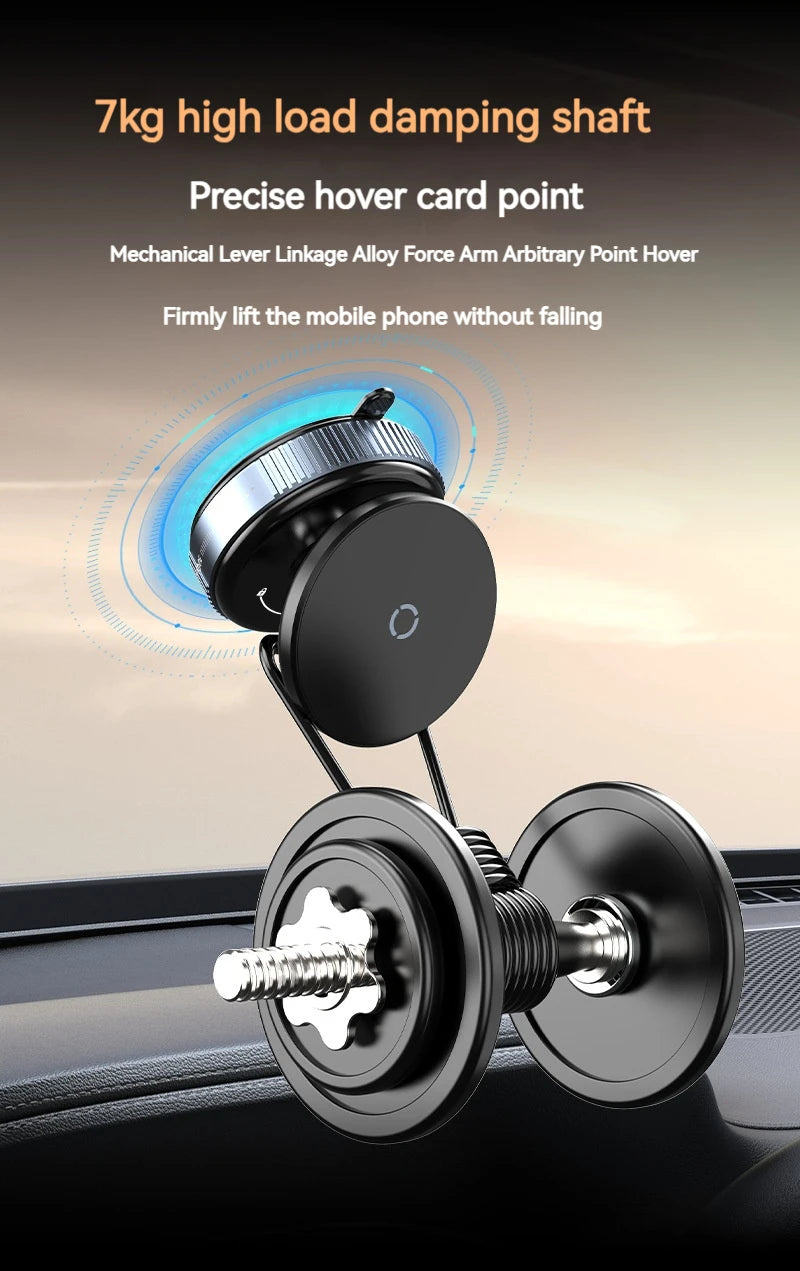 Vacuum Magnetic Car Phone Holder – Universal Suction Cup, Mirror & Shower Stand for iPhone 16/15/14/13/12 Pro Max, Samsung