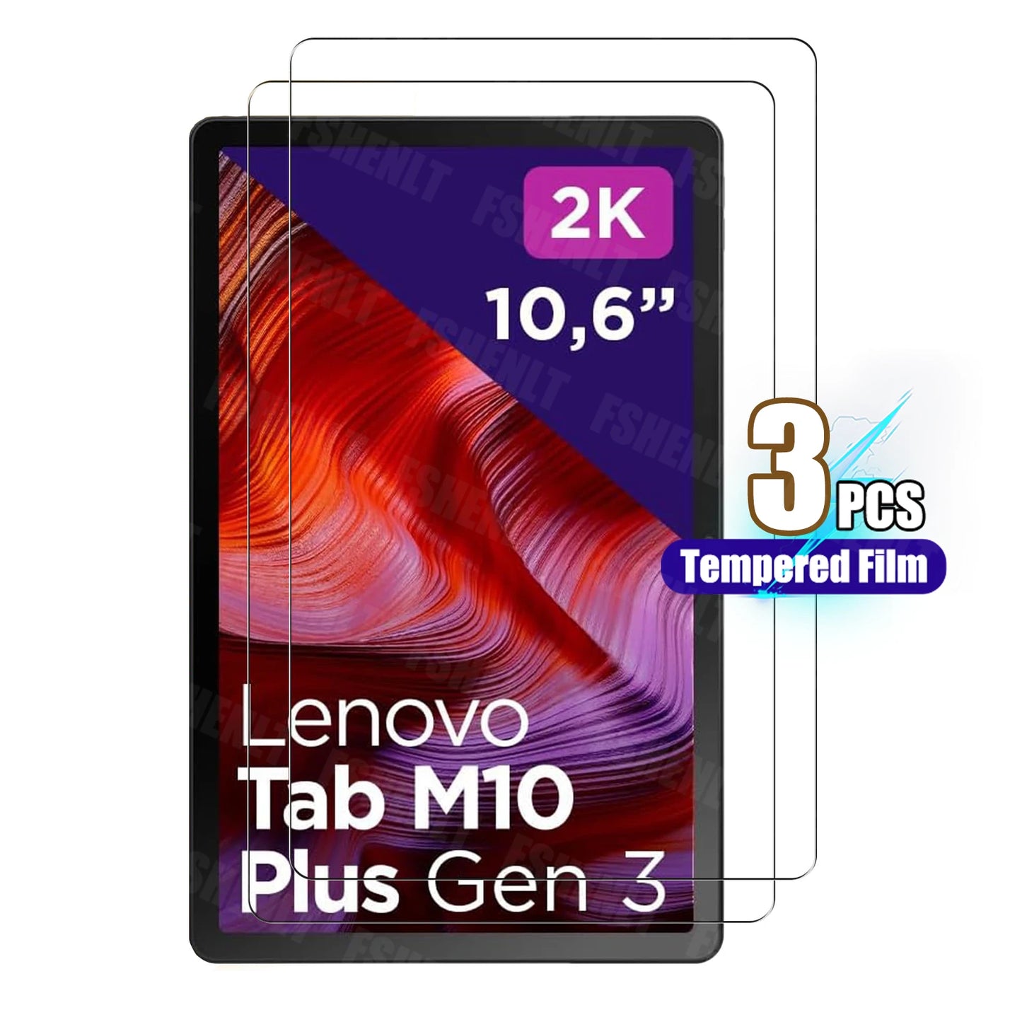 Lenovo Tab M10 Plus 3rd Gen 10.61″ Screen Protector — 9H HD Clear Anti-Scratch Tempered Glass Film for TB128FU/TB125FU