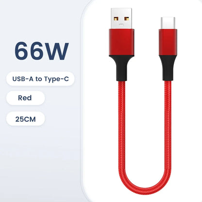 30cm USB-C to USB-C Fast Charging Cable – Compatible with iPhone 15, Xiaomi, Samsung, Huawei & Power Banks