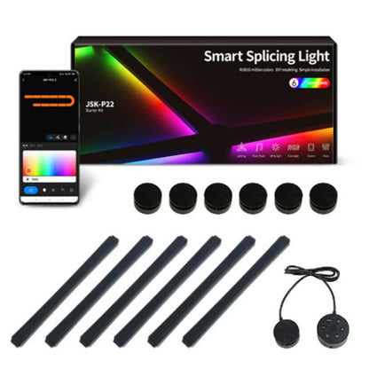 RGB Smart Wall Light - Splicing DIY Atmosphere Lamp, Voice-Controlled for Esports Room, Bedroom, & Bar Decoration