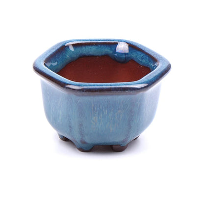 Mini Chinese Style Ceramic Bonsai Pot – Breathable Succulent Planter with Drainage Holes for Home