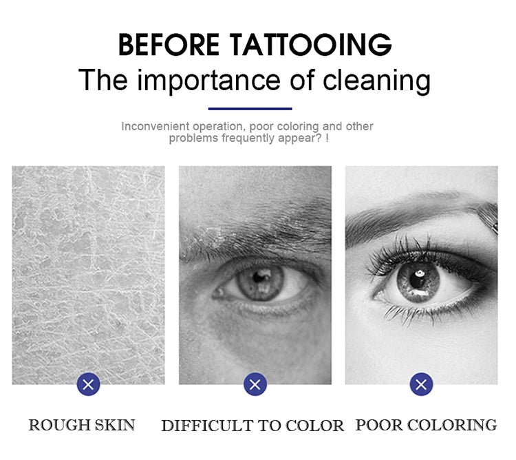 Aimoosi Exfoliating Gel – Clean Skin Cuticle Prep for Semi-Permanent Microblading, Eyebrow & Lip Tattoo Coloring