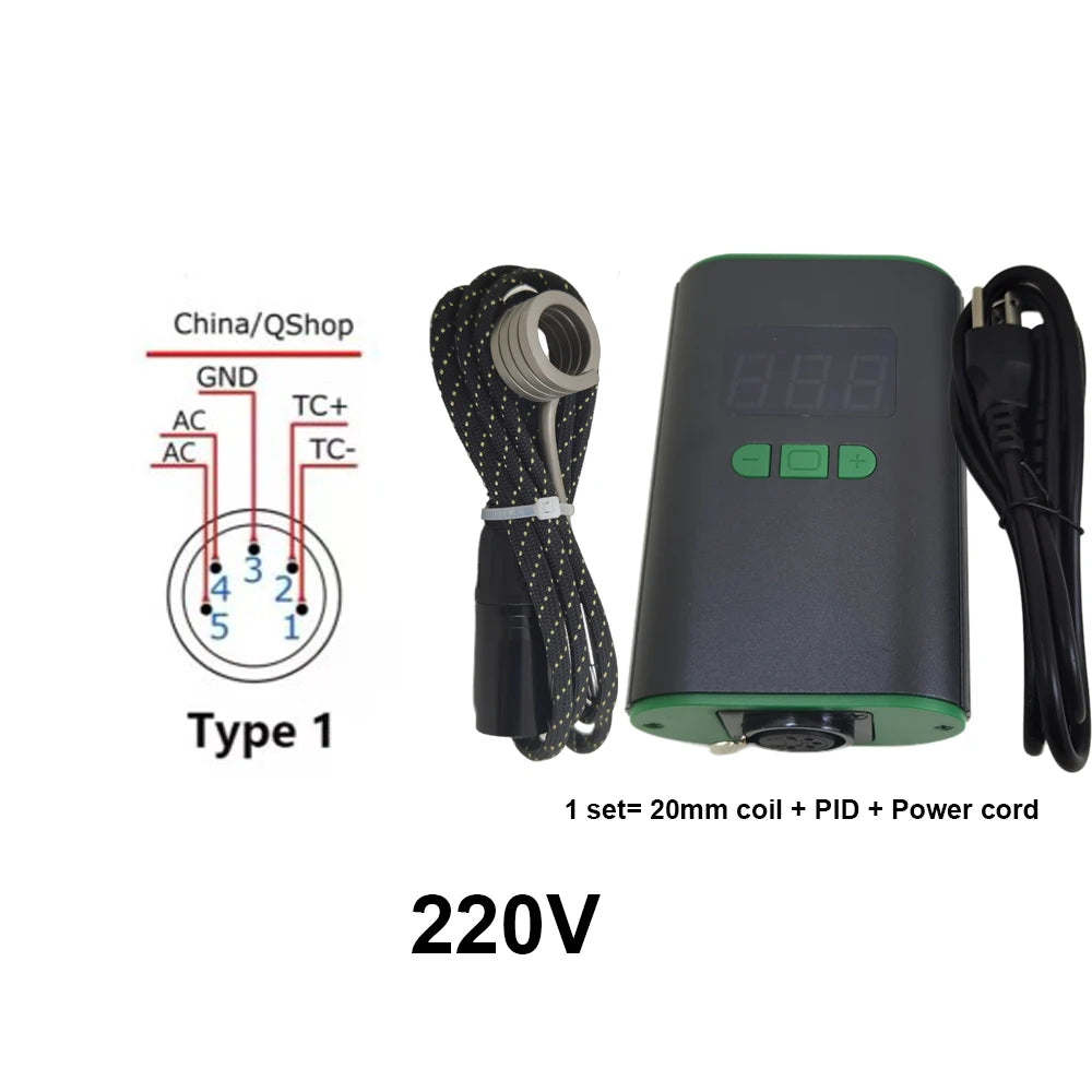 Electronic Nail PID Temperature Controller – Portable Heating Coil Control Box