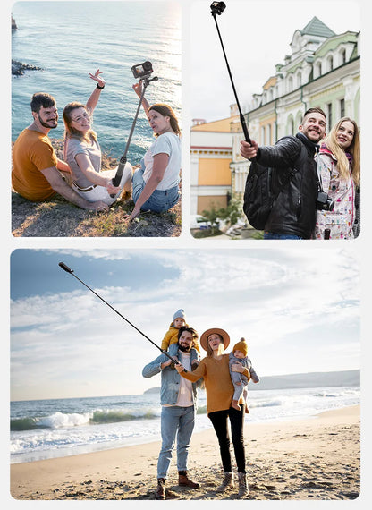 aMagisn 3M Invisible Selfie Stick - 1.2M Carbon Fiber Telescopic Monopod for DJI, GoPro, Insta360 X3/X4 Accessories