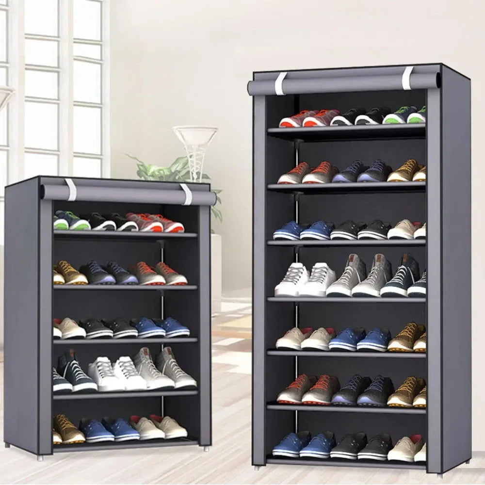 Dustproof Shoe Storage Rack – Multilayer Nonwoven Organizer Cabinet, Space-Saving Shoe Shelf for Home & Hallway