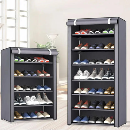 Dustproof Shoe Storage Rack – Multilayer Nonwoven Organizer Cabinet, Space-Saving Shoe Shelf for Home & Hallway