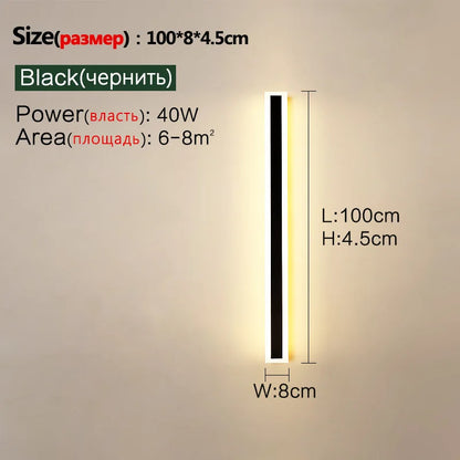 Outdoor Wall Lamp – IP65 Waterproof LED Long Corridor & Staircase Light, Balcony, Villa & Garden Entrance Lighting