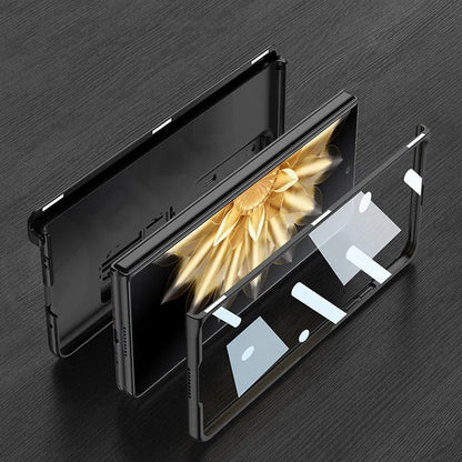 Original Honor Magic V2 Magnetic Hinge Case – Anti-Knock Matte Hard Cover with Outer Screen Glass Stand