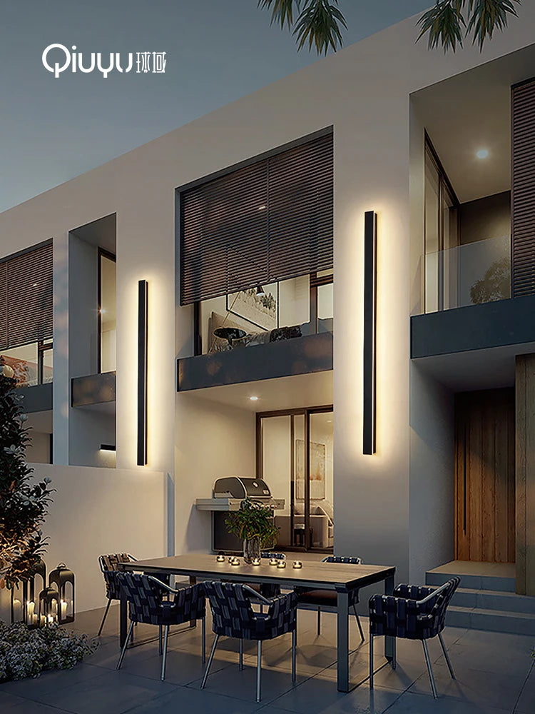 Waterproof Outdoor Wall Light – LED Garden Lamp, Modern Nordic Style for Living Room & TV Background, IP65, 110/220V Wall Washer