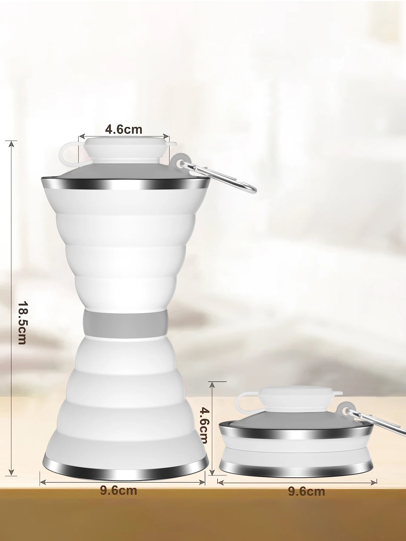 500ML Foldable Silicone Water Bottle: Leak-Proof & Portable Sports Travel Companion for Outdoor Adventures, Gym, Hiking - Reusable & Convenient